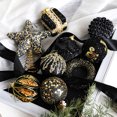 thumbnail image 2 of 8 piezas de bolas de Navidad de la serie de oro negro, adornos de bolas de espuma para árbol de Navidad, adornos colgantes, bolas de peluche, decoración del hogar, 2 of 4