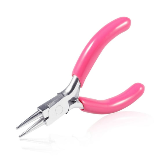 SPEEDWOX Mini Round Nose Pliers, 3" Wire Looping Pliers with Pink PVC Handle, Jewelry Pliers for Beading Jewelry Making Wire Wrapping DIY Craft Hobby Supplies