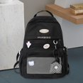 thumbnail image 2 of Mochila para mujer, mochila para niñas, elegante, informal, con cierre de cremallera de nailon, mochila de viaje, mochilas para viajes de vacaciones , negro Salvador Mochila de mujer, 2 of 9