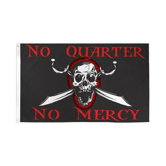 No Quarter No Mercy Pirate Flag 3x5ft Poly