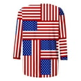 thumbnail image 5 of AXXD Graphic Tees for Womens O-Neck 4th of July Patriotic Independence Day 3/4 Sleeves Plus Size Woman Top And Blouse Red 8, 5 of 5