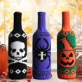 thumbnail image 3 of Botella De Vino, Decoración De Mesa, Tapa De Botella, Fiesta De Halloween, Decoración Del Hogar, Regalo, Cabeza De Miedo, Hueso, Calabaza, Bolsa De Regalo, Funda Portátil Para Vino Irene Inevent HA044598-02, 3 of 6