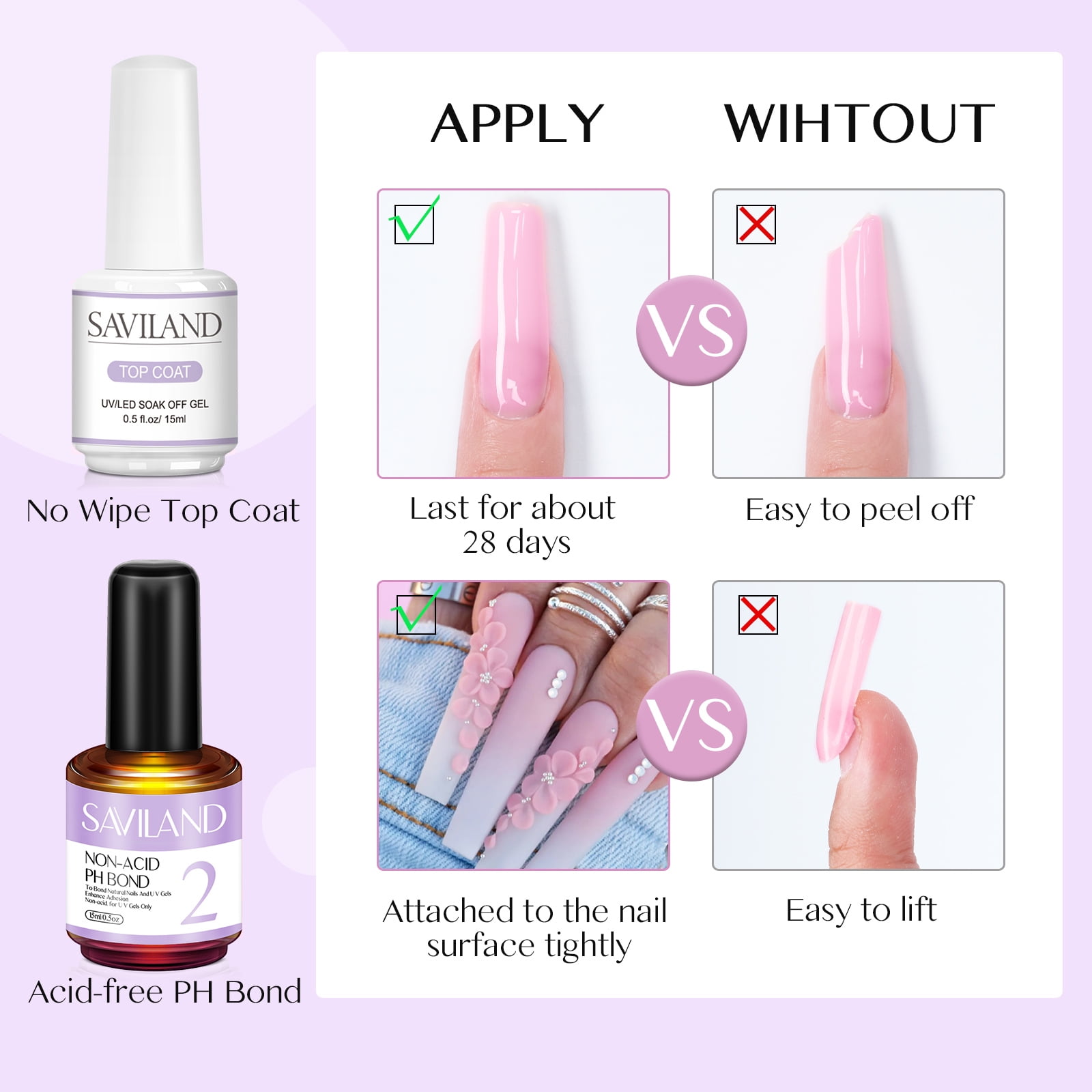 Saviland Acrylic Nail Kit Complete Set with Drill - White/Pink/Clear Acrylic Powder and Acrylic Liquid Set with Acrylic Nail Brush, Electric Nail Drill, Acid-Free Primer and Top Coat with Everything