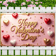 thumbnail image 5 of LUUFILx Valentine's Day Backdrop Banner Decorations Photography Props Party Supplies Heart Decor Background, 5 of 7
