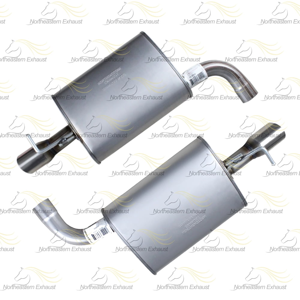 Northeastern Exhaust Passenger & Driver Side Mufflers Fits 2011-2016 Ford Explorer 3.5L & 2012-2015 Ford Explorer 2.0L - Direct Fit | Stainless Steel