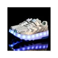 thumbnail image 5 of Daeful Youth Skate Shoes with Wheels Sneakers Luminous Trainers Breathable LED Light Kids Comfort Roller Shoes Silver 7.5, 5 of 9