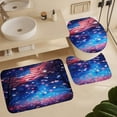 thumbnail image 6 of Independence Day Of The United States Flag Bathroom Sets with Shower Curtain And Rugs, Incl with 12 Hooks，Toilet Lid Oval Rug, 6 of 8