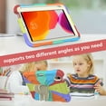 thumbnail image 5 of Allytech iPad Mini 6th Gen Case 2021,Cover for iPad Mini 6 8.3", Built-in Pencil Holder Kidsproof Sturdy Stand Shoulder Strap Non-Slip Linging Silicone Anti-Scratch Butterfly Case,Colorful Red + Beige, 5 of 8