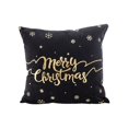 thumbnail image 2 of JingChun Black Christmas Gold Throw Pillow Covers Xmas Cases Decorations 17X17in Décor Indoor Home Soft Decorative Navidad Cushion for Sofa Couch Tree Snowflake, 2 of 6