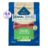 Blue Buffalo Dental Bones Mini Natural Dental Chew Dog Treats, 12-oz. Bag