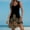 Black, variant on MKLEKYY Tankini Swimsuits for Women Womens Summer Dresses 2024 Loose V Neck Sleeveless Swimsuit Coverup with Pockets Floral/Plain/Eyelet