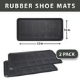 thumbnail image 5 of Envelor Rubber Boot Tray for Entryway Indoor Shoe Trays for Mudroom Wet Shoe Mat Tray Multiuse Rubber Water Tray Mud Mat Winter Boot Mat Large Utility Tray, Footsteps, 32 x 16 Inch, 2 Pack, 5 of 10