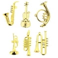 thumbnail image 1 of MOVTOTOP Golden Mini Plastic Musical Instruments for Doll House Decoration 6pcs Set Small Size, 1 of 7