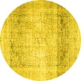 thumbnail image 1 of Ahgly Company Machine Washable Indoor Round Persian Yellow Traditional Area Rugs, 5' Round, 1 of 4