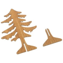 Milisten Festive Desktop Mini Artificial Tree DIY Wooden Bamboo Small Christmas Ornament 1Set