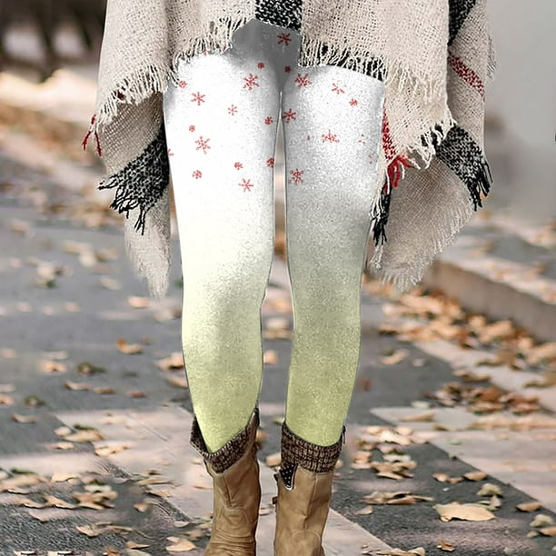 Casual Leggings For Women Fashion Christmas Pattern High Waist