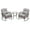 Grey, variant on 3PCS Patio Bar Rocking Furniture Sets, Outdoor Bistro Table and Swivel Chair Set for Poolside, Conversation Set w/ Table, 2 Rocking Chair, Removable Cushions, Max Weight 275lbs, Gray