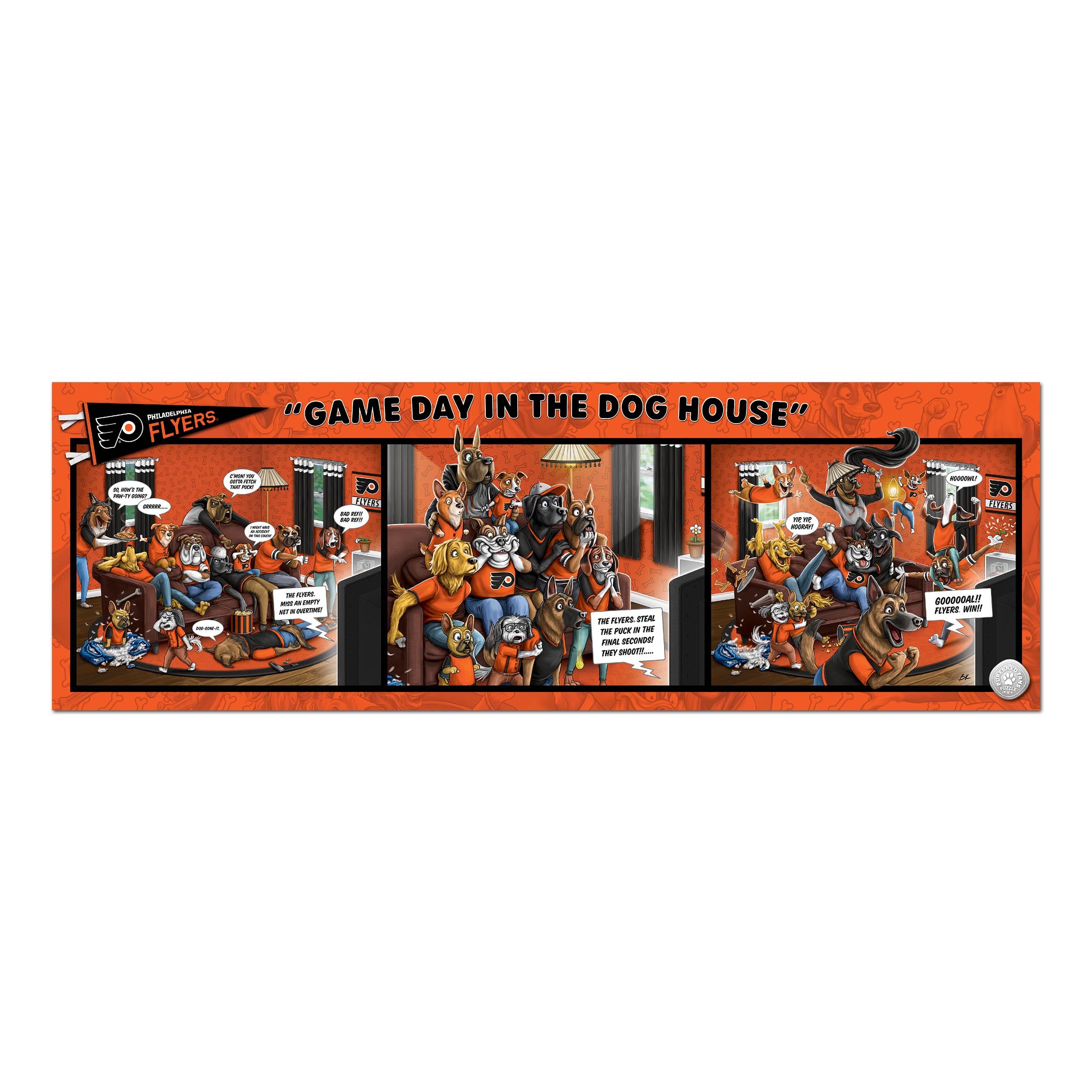 YouTheFan NHL Philadelphia Flyers Purebred Fans Gameday in the Dog House 1000PC Puzzle