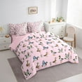 thumbnail image 3 of Homewish Cute Mallard Duck 7-Piece Twin Bedding Sets,Country Farmhouse Lodge Bedding Comforter Set,Pink Green Gray Sheet Sets For Kids,Microfiber Bedroom Decor Reversible, 3 of 8