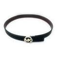 thumbnail image 5 of Michael Kors Signature Monogram Twist MK Logo Reversible Belt, Black To Brown, Small, 5 of 5