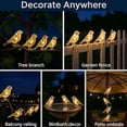 thumbnail image 3 of Luces LED solares para pájaros en forma de guirnalda con diseño de clip impermeable para jardines, balcones, árboles y caminos, energía solar automática, iluminación decorativa cálida, 3 of 6
