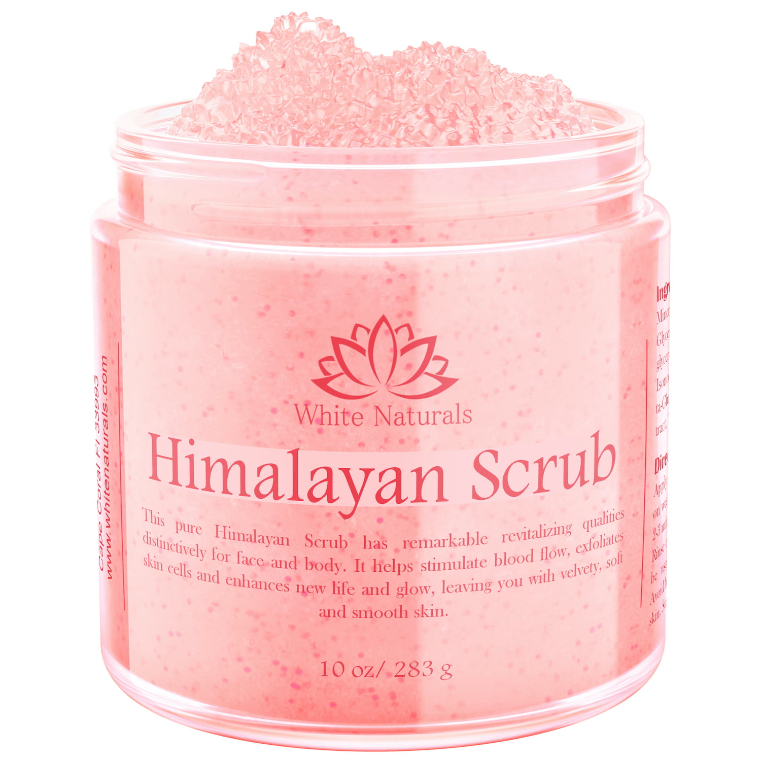 Himalayan Pink Salt Scrub, Full Body Scrub With Nourishing Vitamins