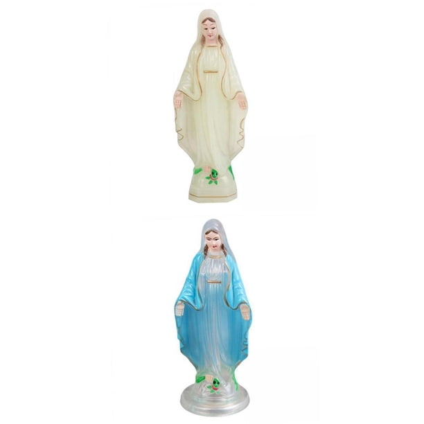 Figura de la Santísima Virgen María Personaje Escultura Estatua Decoración 15cm Bendita 10 cm luminoso