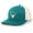 Teal/Beige, variant on Men's Retro Geometric Triangle Mountain Outdoors Woodland Embroidered Mesh Back Trucker Hat, Teal/Beige