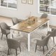 thumbnail image 1 of Yeshouse mesa de comedor rústica para 6-8 personas, rectangular y grande, con patas de metal resistentes, ideal para cocina, comedor u oficina, diseño moderno de mediados de siglo, 1 of 5