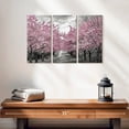 thumbnail image 2 of Elephant Stock Charming Cherry Blossom Alley Wall Art - Horizontal Multi Panel Canvas - Living Room Wall Decor - Floral And Botanical Multi Panel - Gray And Pink Decor By Melanie Viola - 23" x 14", 2 of 4