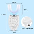 thumbnail image 3 of Cepillo De Dientes Eléctrico - Cepillos De Dientes Ultrasónicos En Forma De U Para Blanquear Los Dientes - Limpieza Bucal 360, Protección De Encías Manos Libres, Carga Inalámbrica, Led L, 3 of 5