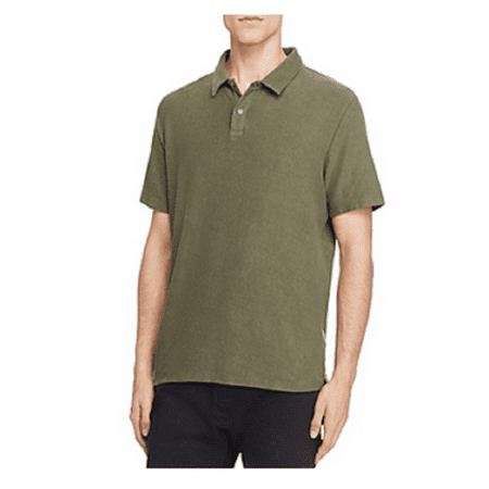 Onia Alec Reverse Terry Regular Fit Polo Shirt, Sea Spray, Size S, MSRP $85