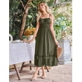 thumbnail image 4 of Vestido de verano para mujer GRACE KARIN, maxi verde oliva, talla L, 4 of 8
