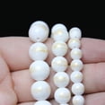 thumbnail image 3 of Nvzi 2 piezas de cuentas dispersas texturizadas de oro blanco puro, pulsera de cuentas hecha a mano, collar, accesorio tejido, 10 mm, 3 of 4