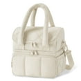 thumbnail image 1 of Bolsa de Almuerzo Térmica de 12.5 QT con Doble Compartimento y Diseño Acogedor, Ideal para Trabajo, Escuela o Picnic, blanco, 1 of 8