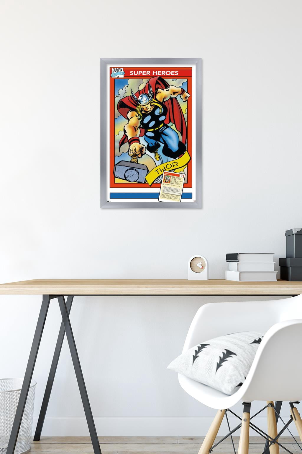 Marvel Trading Cards - Thor Wall Poster, 14.725" x 22.375" Framed