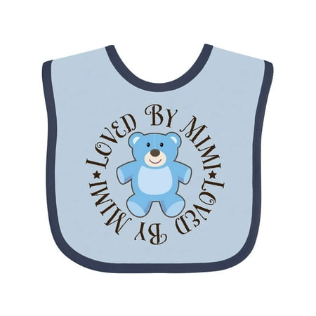 

Inktastic Loved by Mimi Baby Gift for Boy Gift Baby Boy Bib
