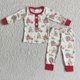thumbnail image 1 of Venta al por mayor de ropa de dormir a cuadros de Navidad para niña, conjunto de manga larga con botones, pantalones con volantes, conjunto de pijamas infantiles, 1 of 2