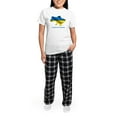 thumbnail image 5 of CafePress - I Stand With Ukraine Flag Ukrainian Pride Pajamas - Women's Short Sleeve Print T-Shirt and Pants Light Cotton Pajama Set, 5 of 7