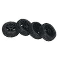 thumbnail image 1 of Plastic Wheel Rims Rubber Tires, 12mm Hex 4PCS Flexible Better Grip RC Tires Set Durable  For 1/16 RC Car For Modification, 1 of 8