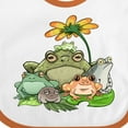 thumbnail image 4 of Inktastic Cute Group of Frogs Boys or Girls Baby Bib, 4 of 4