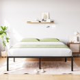 thumbnail image 3 of IdealHouse Metal Platform Bed Frame – Twin Size, 14 Inch, Heavy Duty Steel Slats, Underbed Storage, Noise-Free, Easy Assembly, Mattress Foundation, Black, Size: Full(191 * 137 * 38CM), 3 of 7