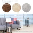 thumbnail image 3 of JJS Side End C Table for Sofa, Living Room Couch Table Snack Table That Slide Under for Small Spaces Cement/Black, 3 of 7