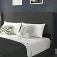 thumbnail image 5 of Flash Furniture Hollis Wingback Upholstered Platform Bed, Charcoal, King, 5 of 12