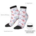 thumbnail image 6 of Fuzoiu Red Squirrel And Blue Rabbit Print Adult Socks, Crew Moisture-wicking Socks, Unisex Cushion Crew Socks,Casual Sports Ankle Socks, 6 of 7