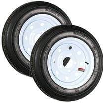 eCustomrim 2-Pack Trailer Tire Rim 480-12 4.80-12 480x12 Load C 5 Lug White Modular Wheel