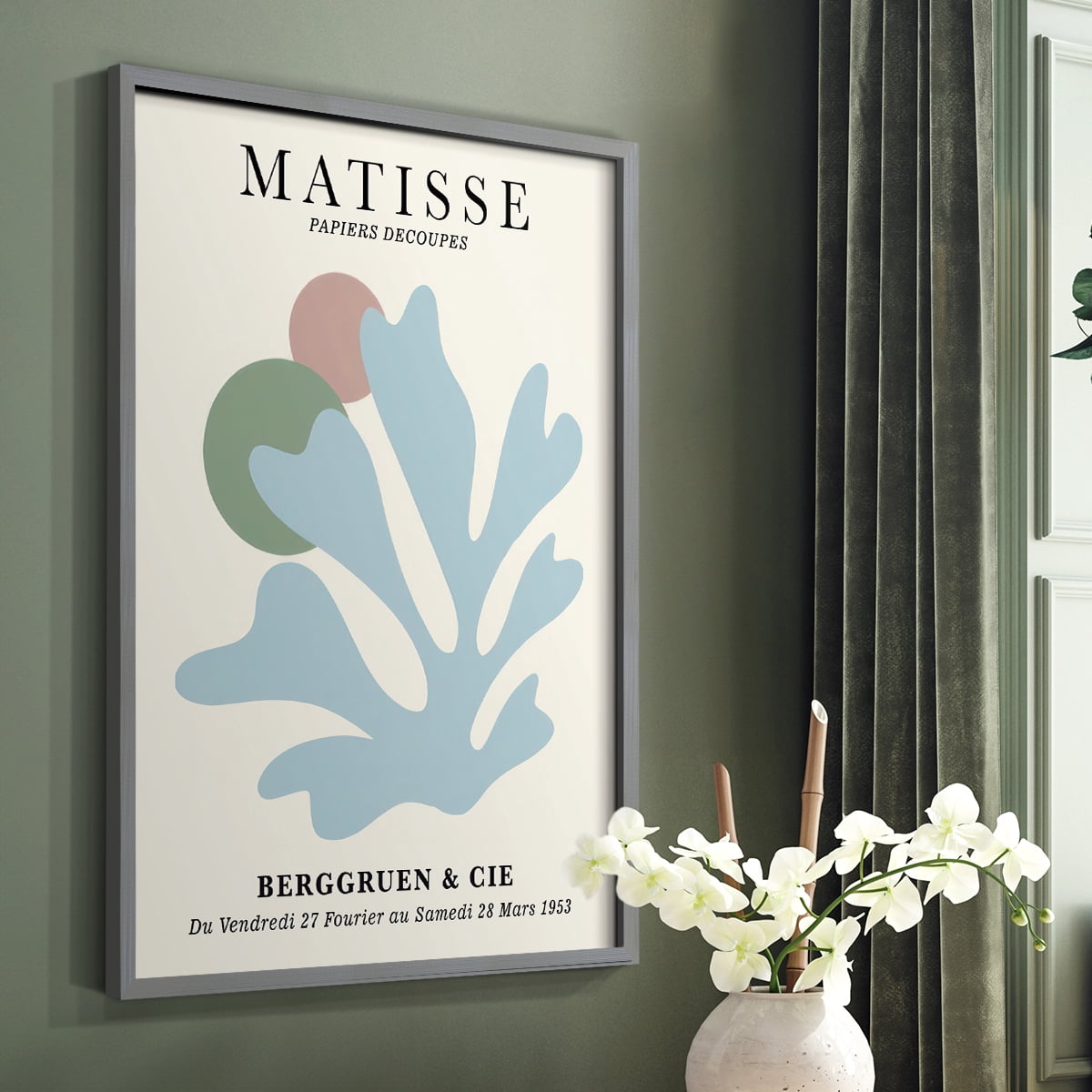 Matisse CLXXXIII Framed Print in Gray Solid Wood 8 x 10 Framed Print