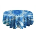 thumbnail image 5 of Blue Burst Pattern Round Tablecloth 60"x60",Wrinkle Wipeable Table Cloth for Kitchen Dining Room Picnic Patio Party, 5 of 6