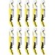 thumbnail image 1 of 10Pcs 5" Wine Openers Waiter Corkscrew Professional Red Wine Bottle Opener Double Hinged with Foil Cutter for Servers Bartender, Yellow, 1 of 5