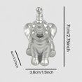 thumbnail image 3 of 1 Pair Elephant Decor Figurine Resin Elephants Statue Decor for Home Office Bookshelf Stand Shelf Living Room Bedroom Decorations Gifts for Women Mom, 3 of 7